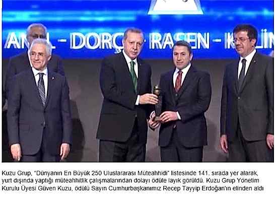 Yurtdışı Müteahhitlik Hizmetleri Ödül Töreni